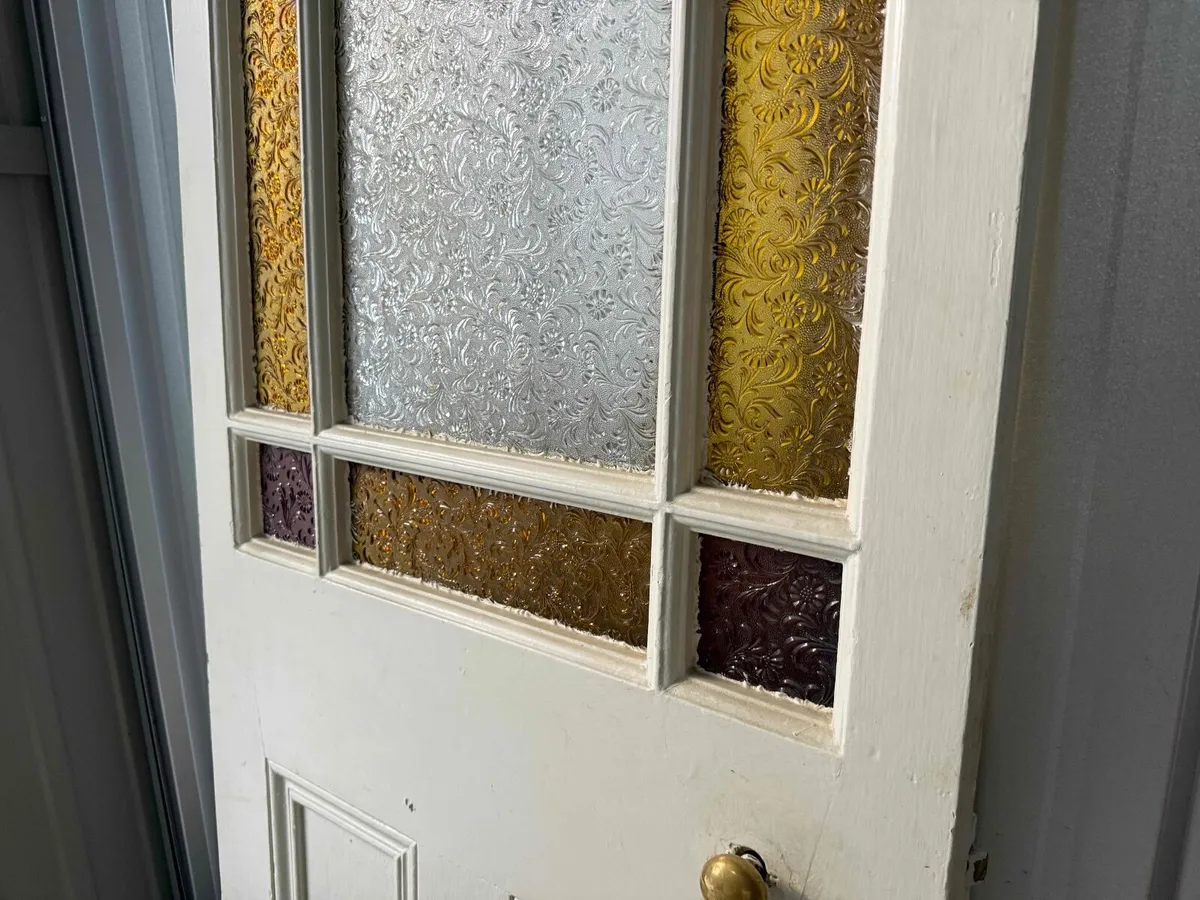 Stained glass Victorian interior door - Image 3