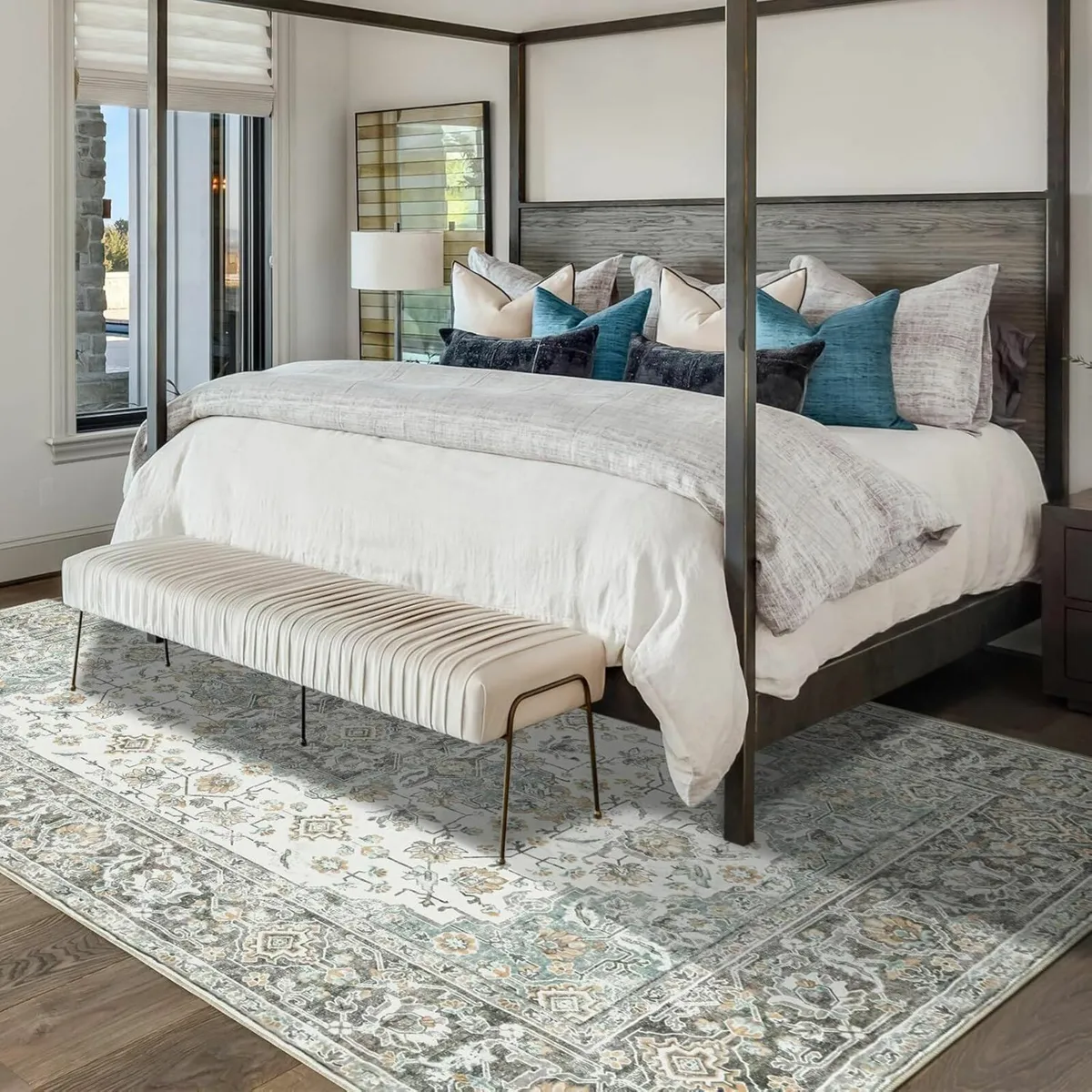 Boho Soft Vintage Rug Large Living Room 200x300cm - Image 2