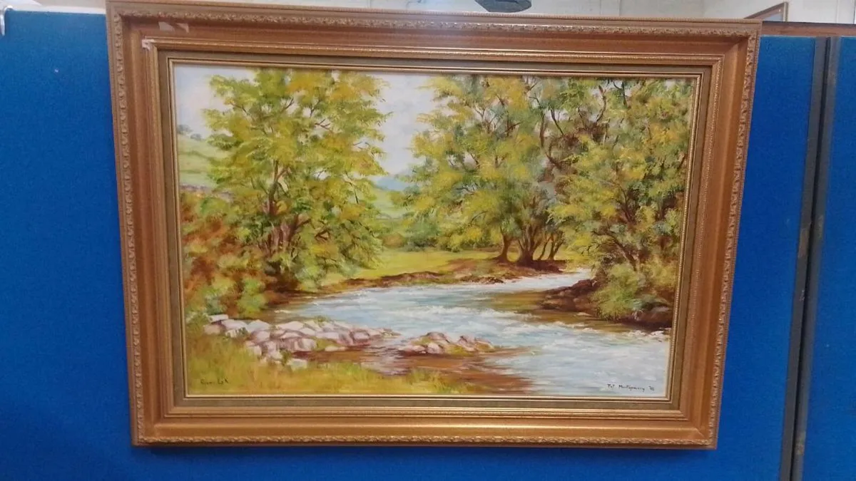 Large Original Gilt Frame Oil On Canvas