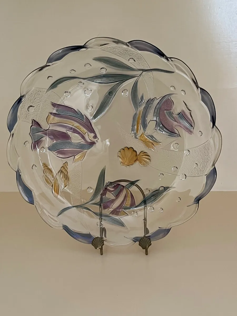 Ornamental Coloured Glass Plate