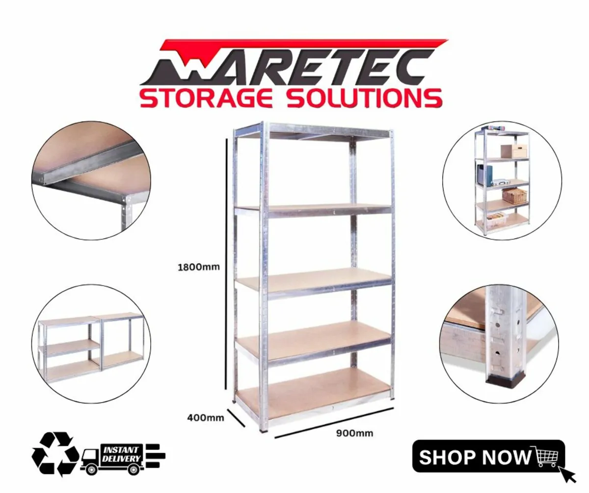 Flatpack galvanised shelving - Image 1