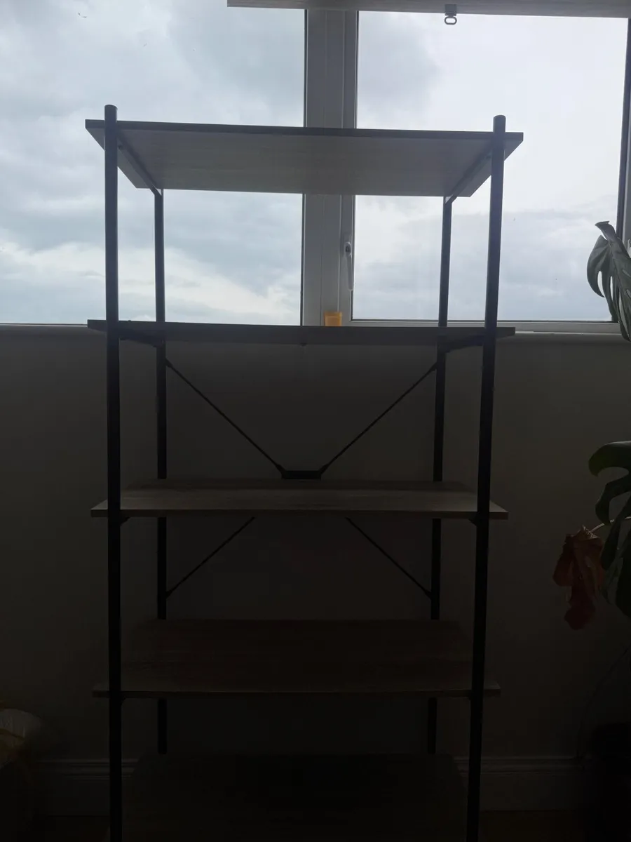 Jysk Freestanding shelves in black and grey wood - Image 2