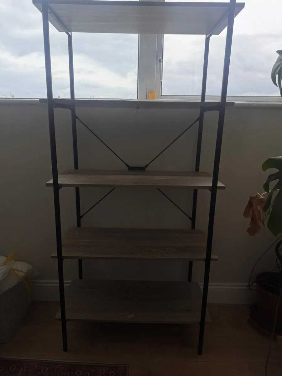 Jysk Freestanding shelves in black and grey wood - Image 3