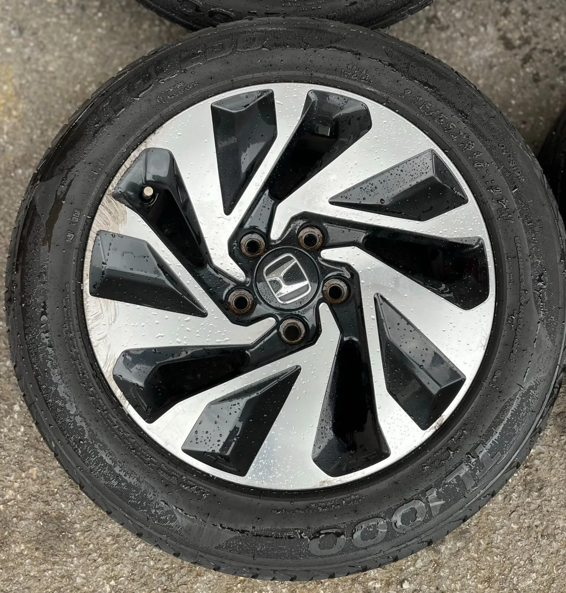 16" Honda Civic Alloy Wheels 2017 Black Polished - Image 2
