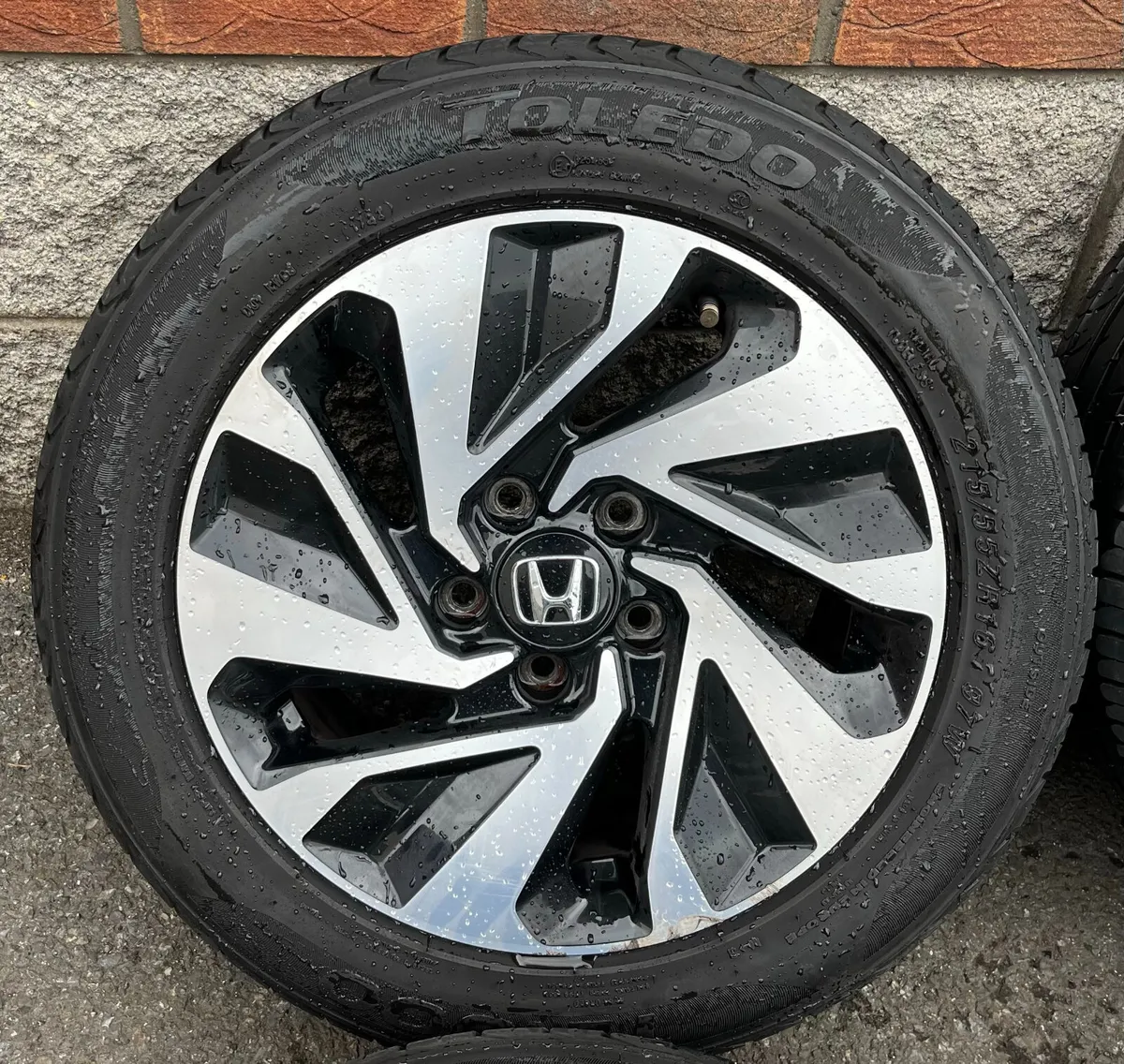 16" Honda Civic Alloy Wheels 2017 Black Polished - Image 3