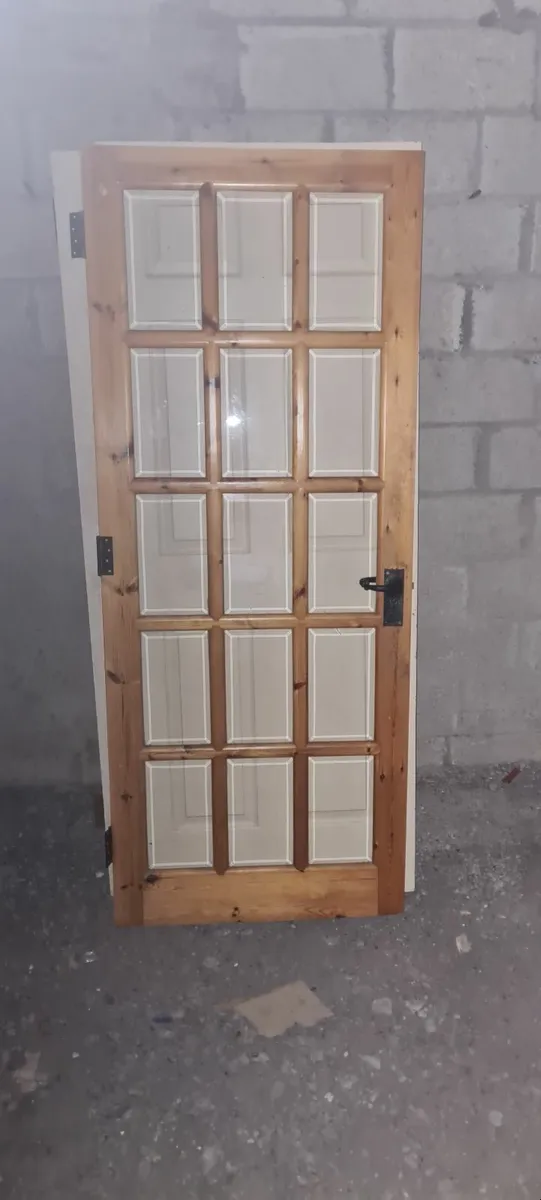 2 x Teak French doors - Image 1