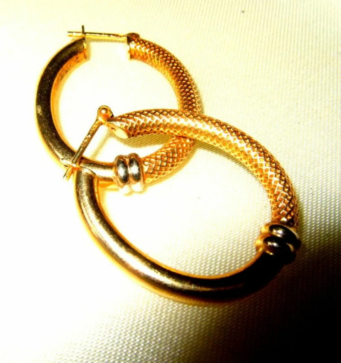 Vintage 9ct Gold Hoops - Image 2