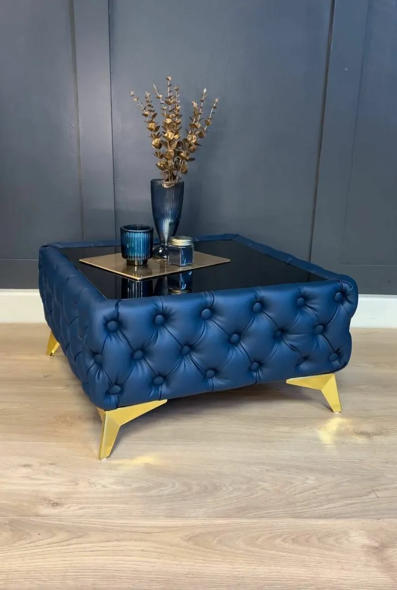 Luxury ECO LEATHER Chesterfield Coffee Table - Image 2