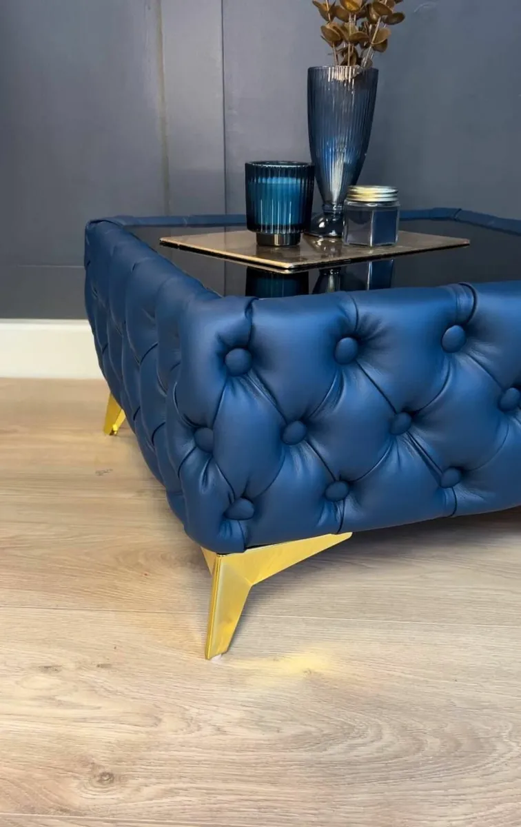 Luxury ECO LEATHER Chesterfield Coffee Table - Image 3