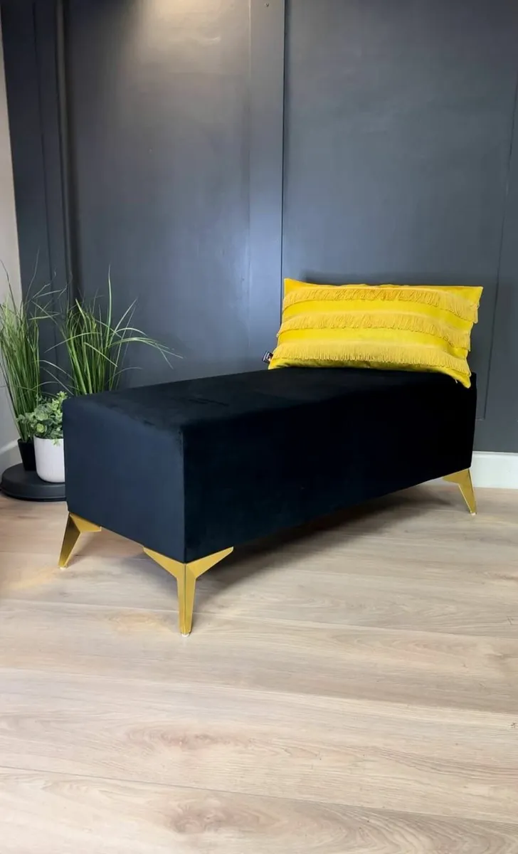 Upholstered Bench Luxor 100x40cm - Image 1