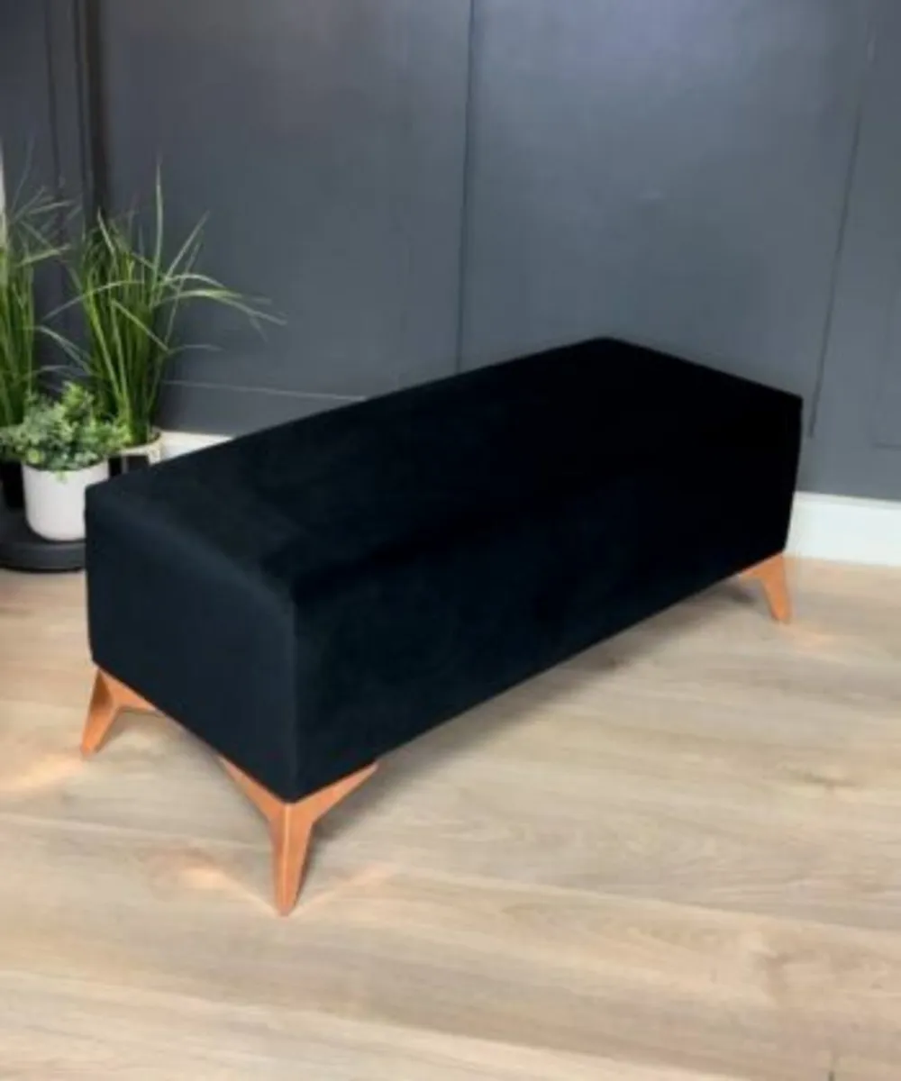 Upholstered Bench Luxor 100x40cm - Image 2