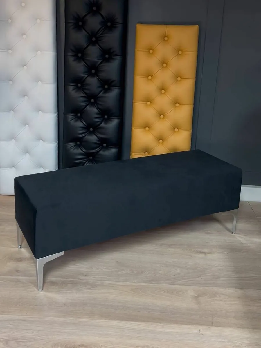 Upholstered Bench Luxor 100x40cm - Image 4
