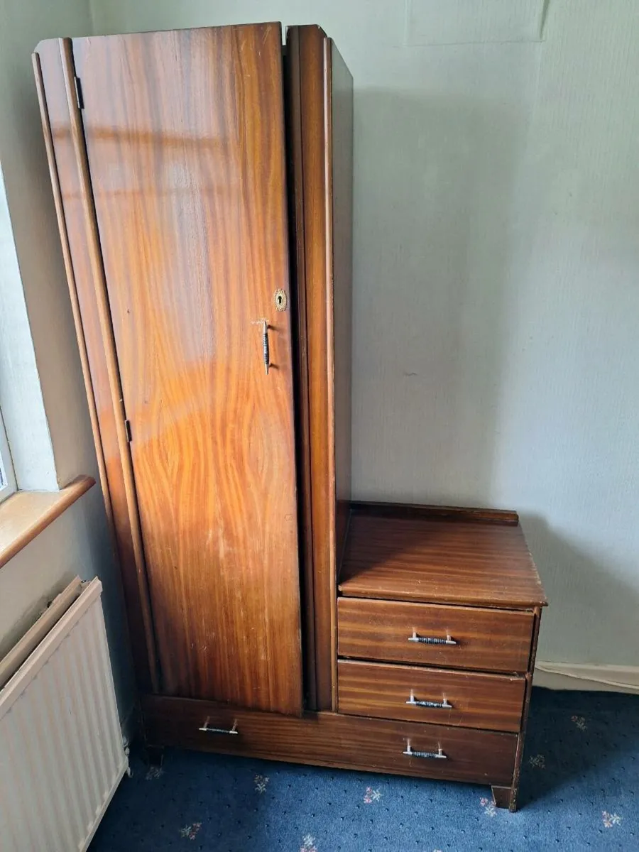 Vintage wardrobe with drawers (DELIVERY) - Image 1