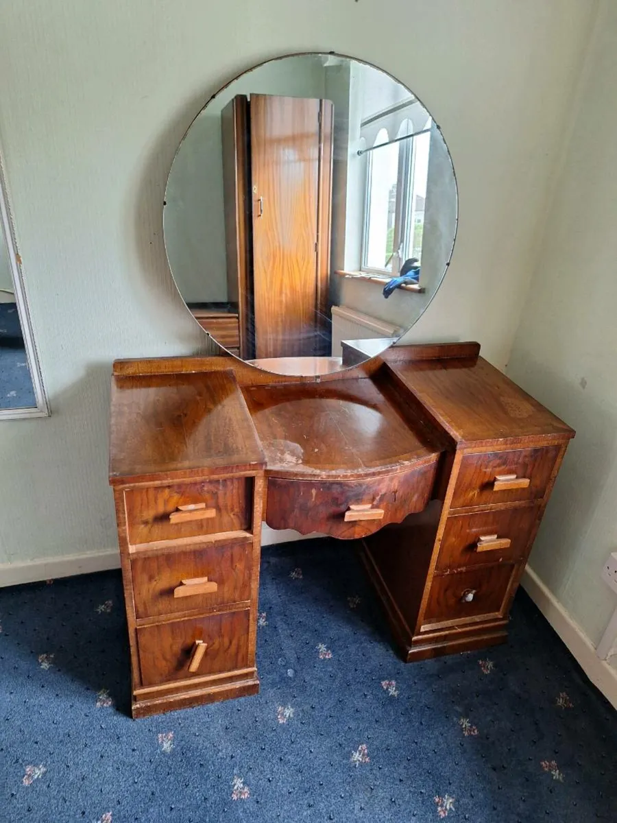 Antique dressing table with mirror (DELIVERY) - Image 1