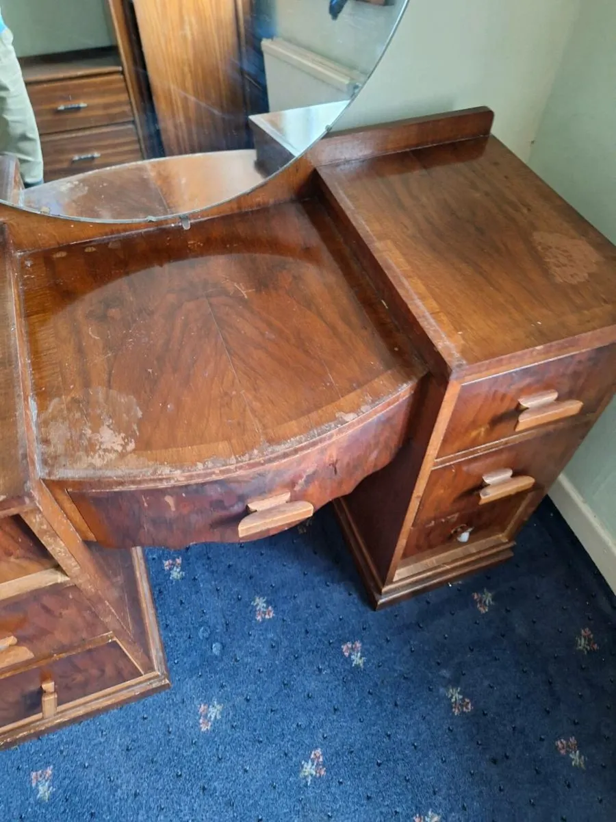 Antique dressing table with mirror (DELIVERY) - Image 3