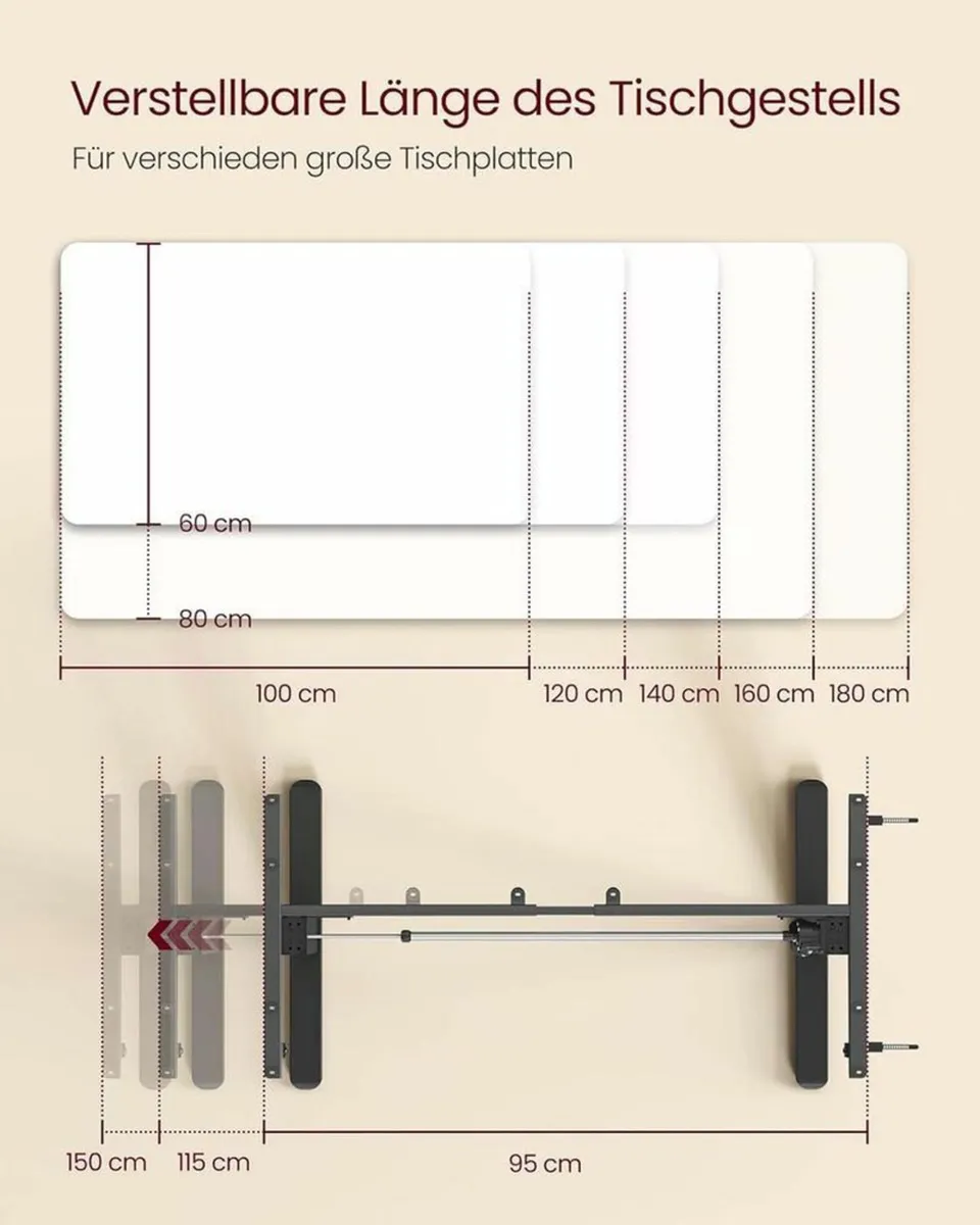 Electric Height-Adjustable Desk Frame without Tabl - Image 2