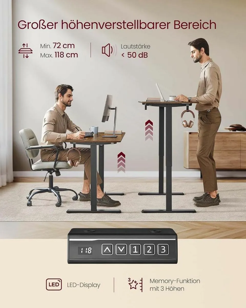 Electric Height-Adjustable Desk Frame without Tabl - Image 4