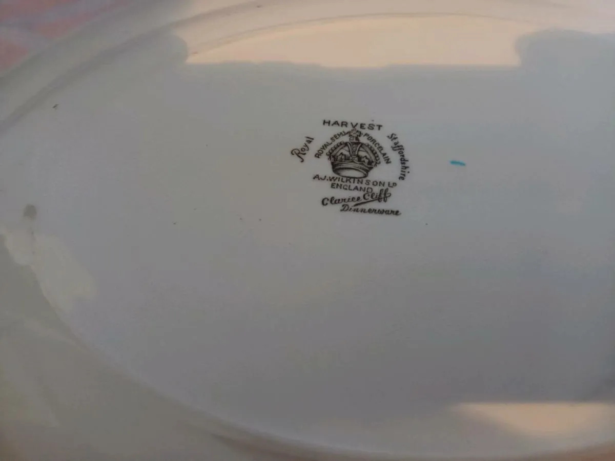 Vintage  Clarice Cliff Dinnerware  Platter - Image 3
