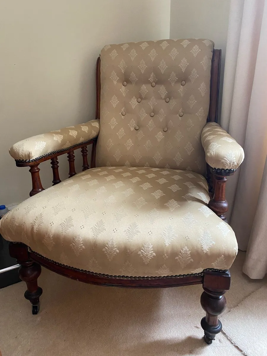 Two matching antique armchairs - Image 1