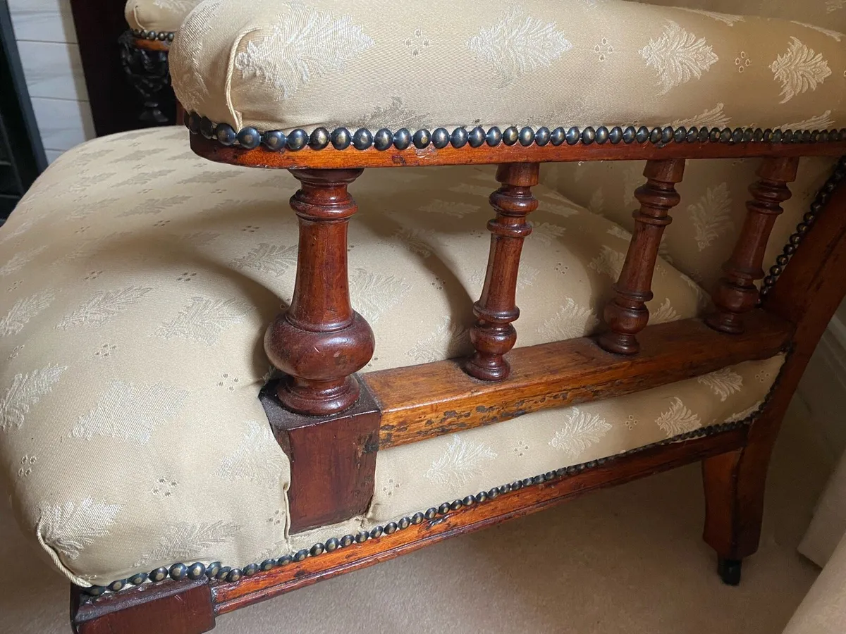 Two matching antique armchairs - Image 2