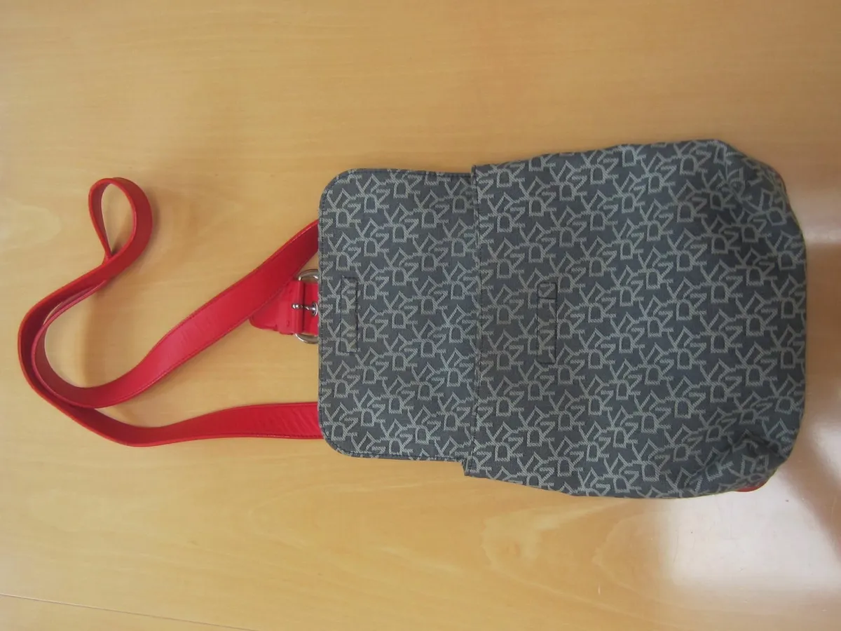 DKNY Red / Navy Handbag - Image 3