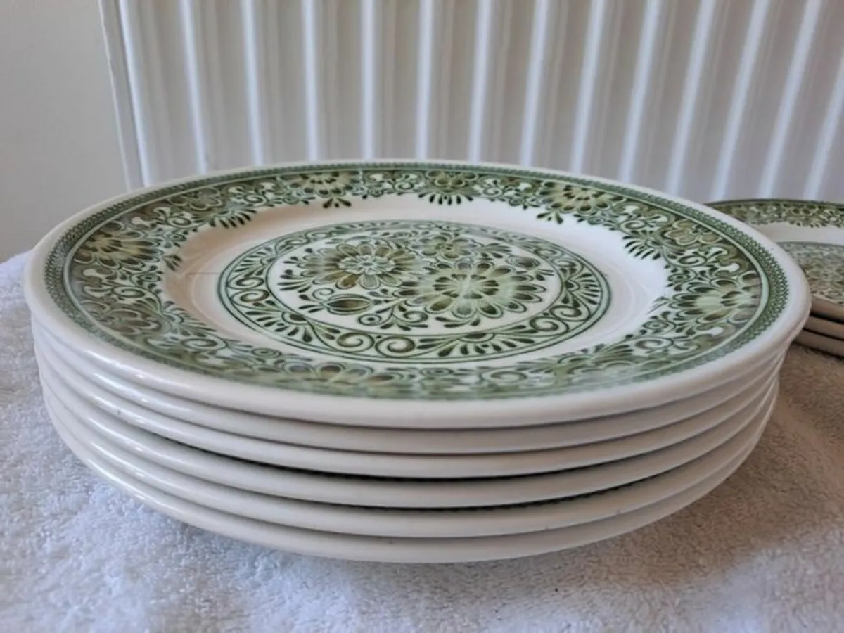 Vintage Broadhurst and Sons plates cups and bowls - Image 1
