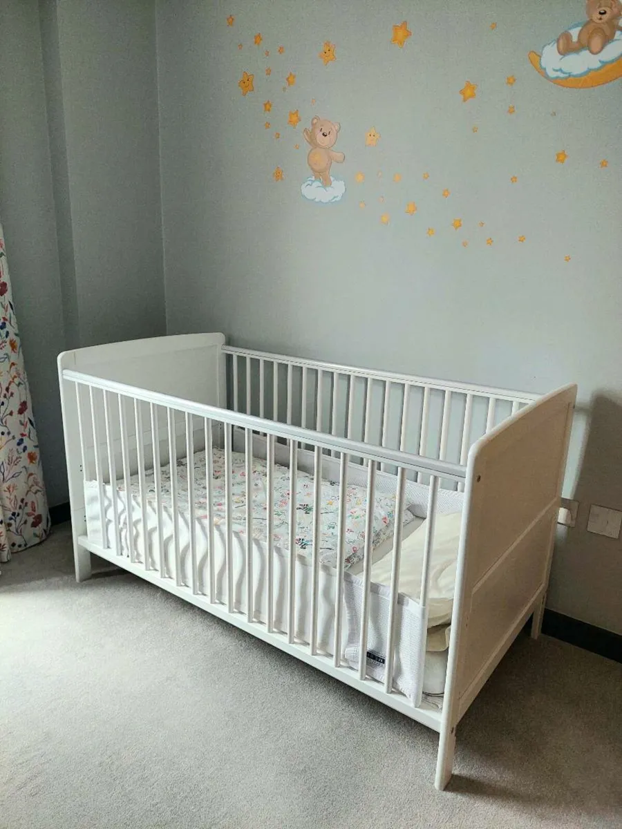 Cot Bed + Mattress - Image 1