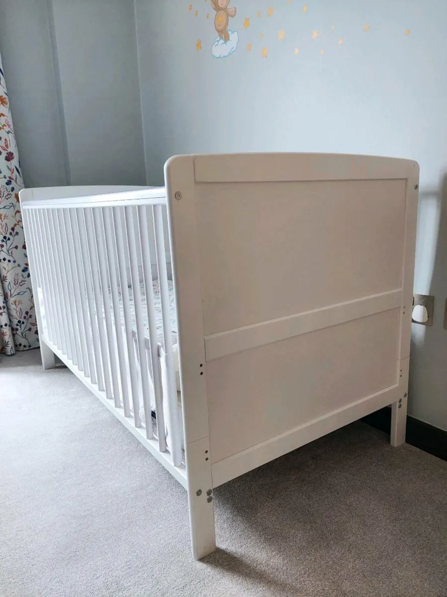 Cot Bed + Mattress - Image 3