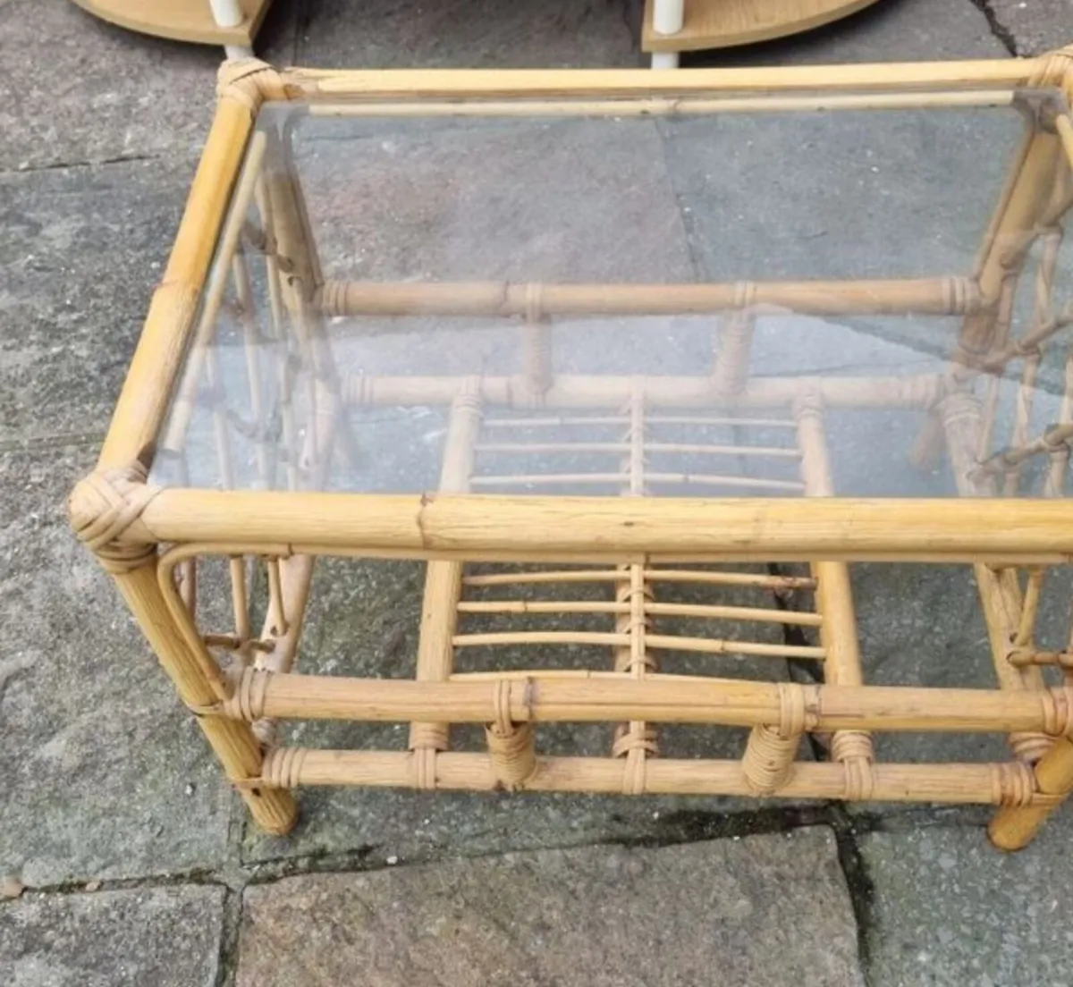 Bamboo glass table - Image 1