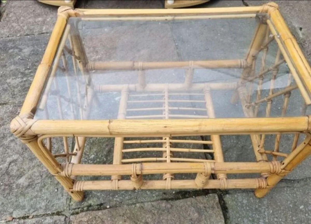 Bamboo glass table - Image 2