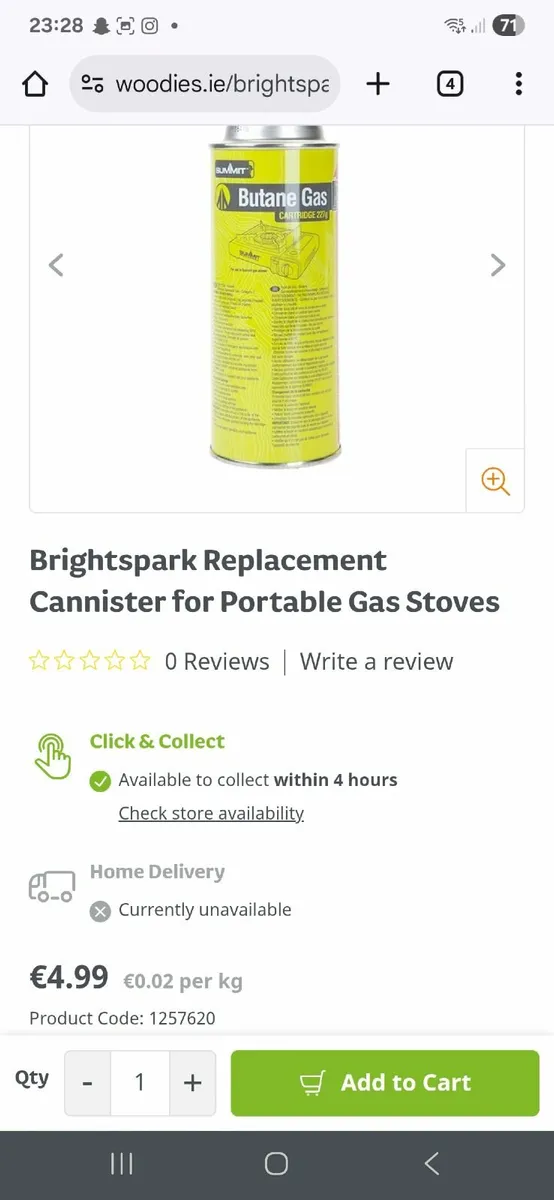 Camping Gas Butane Cartridge Bottles - Image 1
