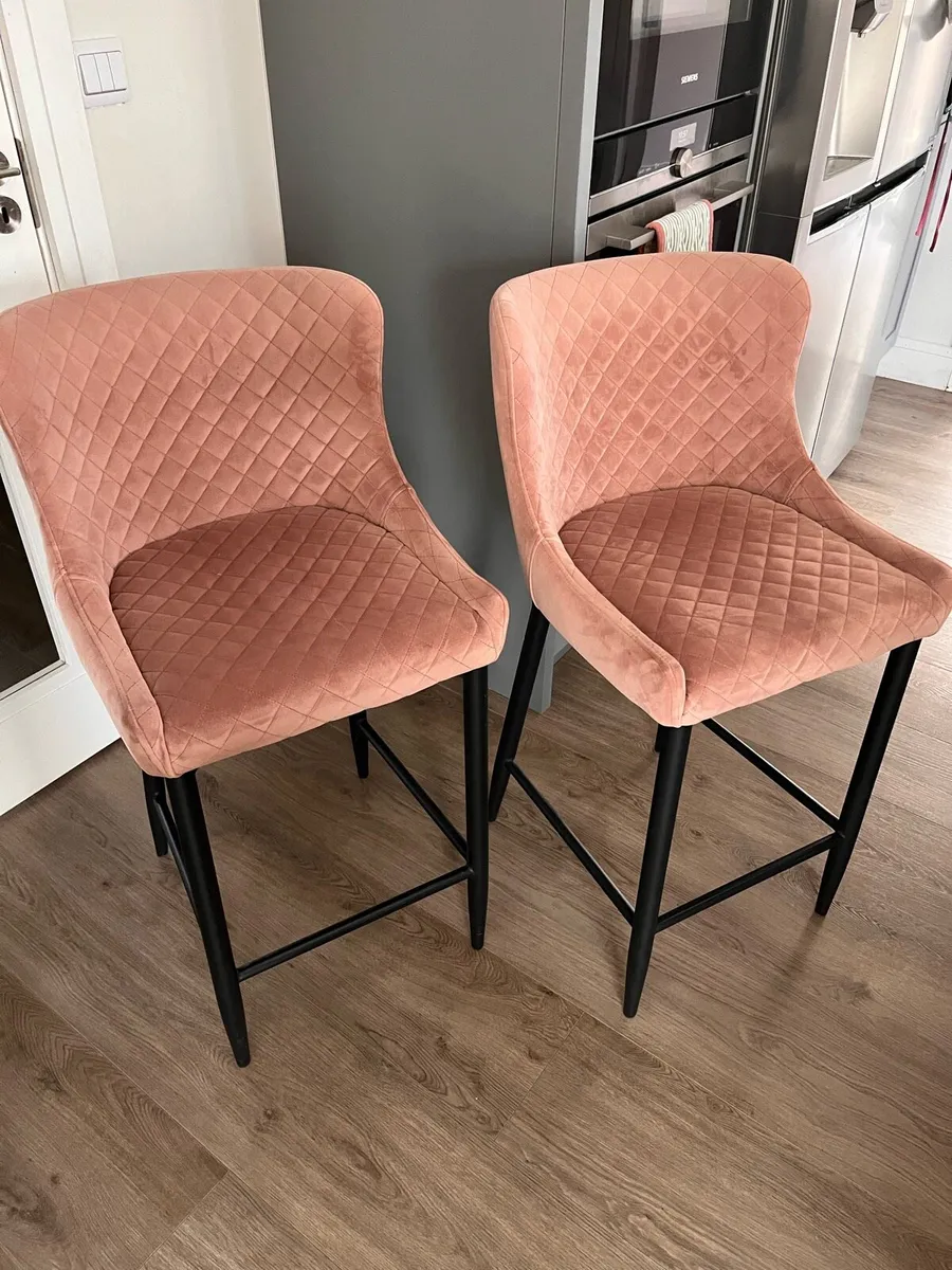 Ottowa Counter Stools - Rosa Velvet - Image 1