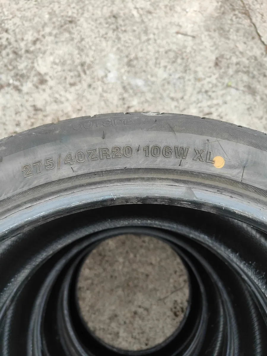 4x Barely used 275/40ZR20 tyres (only done 1200km) - Image 3