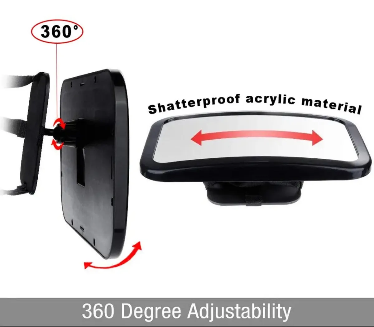 Adjustable Rear Baby/Child Seat Car Safety Mirror - Image 2