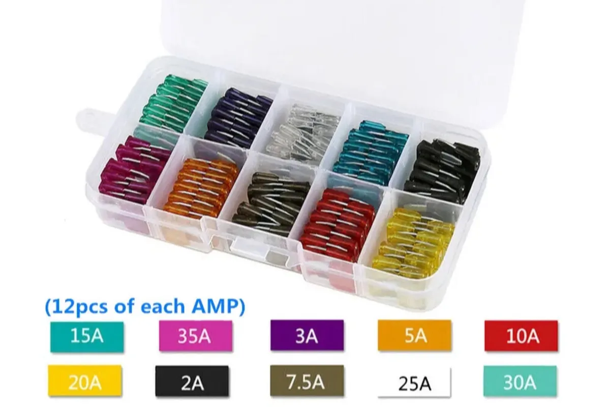 120Pcs Mini Blade Fuses Boxed Assorted - Image 2