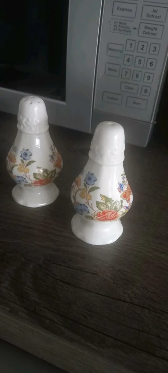 Aynsley Garden Bone China Salt and Pepper Set - Image 2