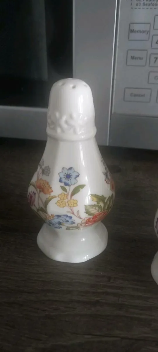 Aynsley Garden Bone China Salt and Pepper Set - Image 3