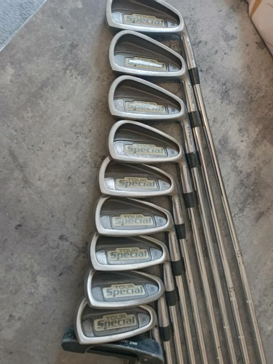 Dunlop golf irons and Wilson putter. - Image 2