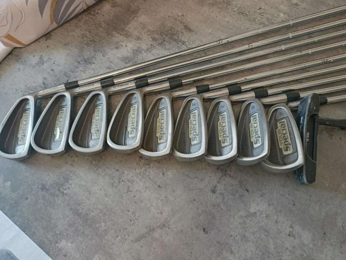 Dunlop golf irons and Wilson putter. - Image 4