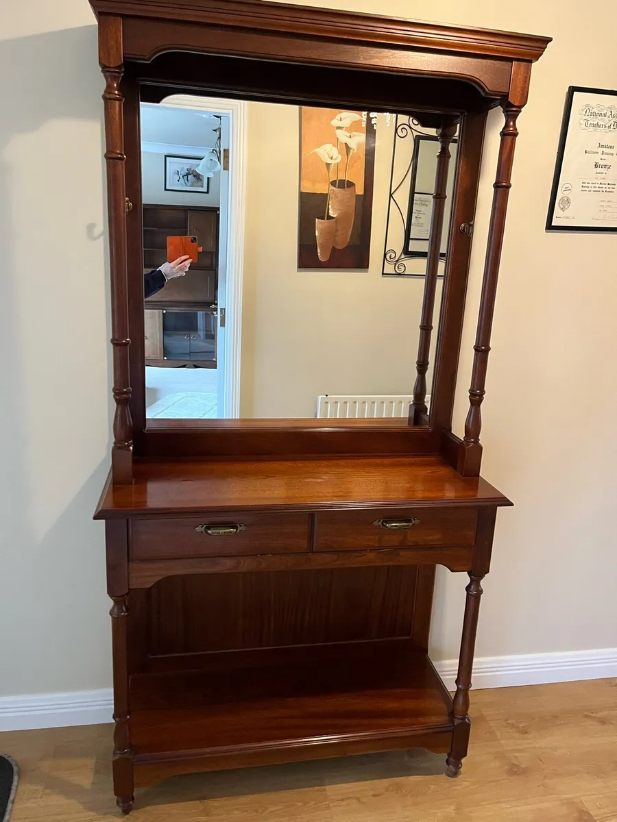 Mahogany/ mirror Hall  Cabinet - Image 1