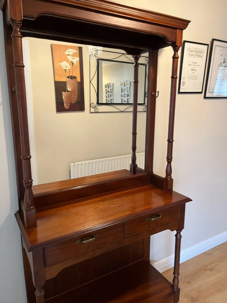 Mahogany/ mirror Hall  Cabinet - Image 4