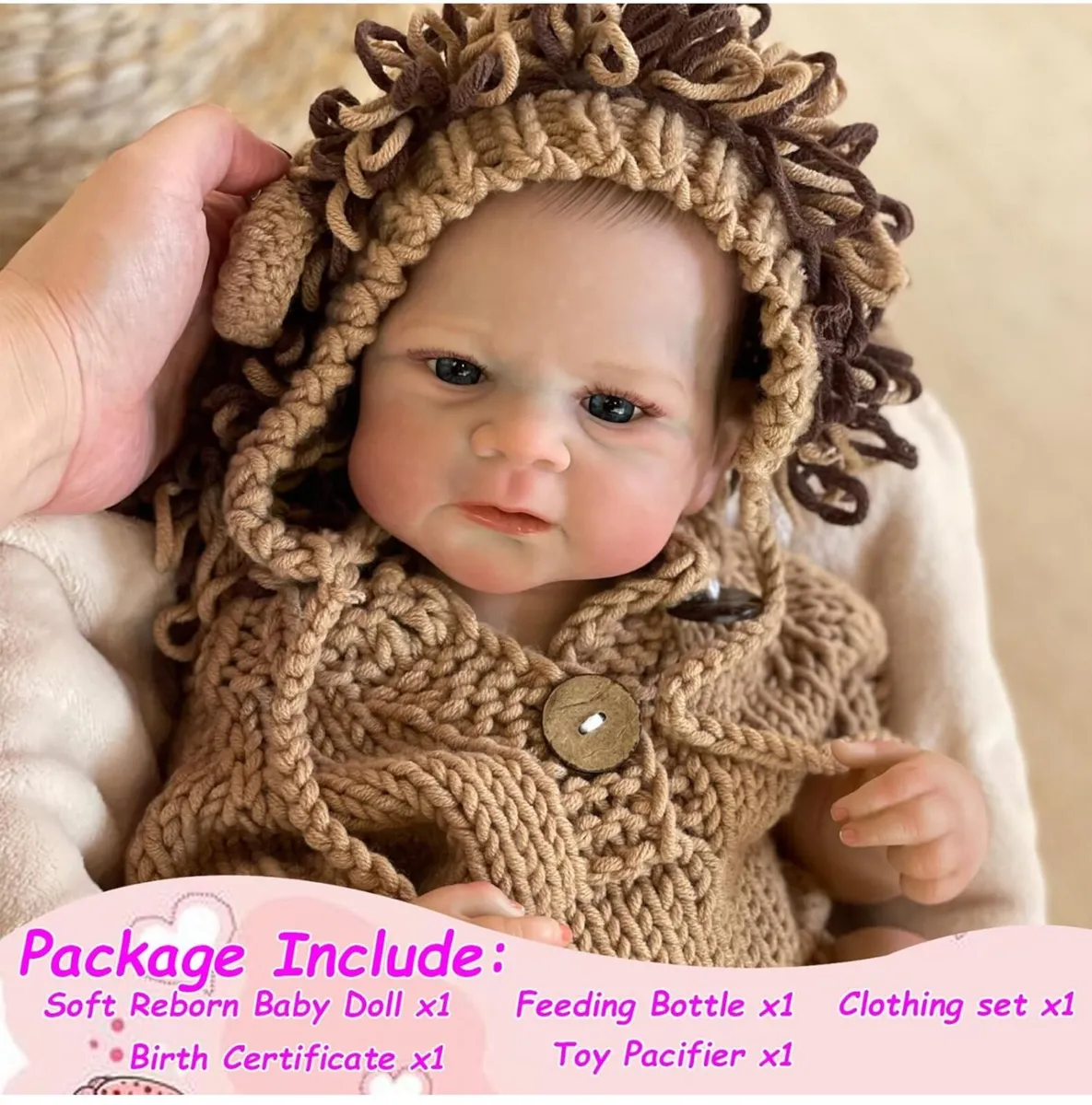 Reborn Baby Dolls Girl 18Inch Soft Feeling Realist - Image 2