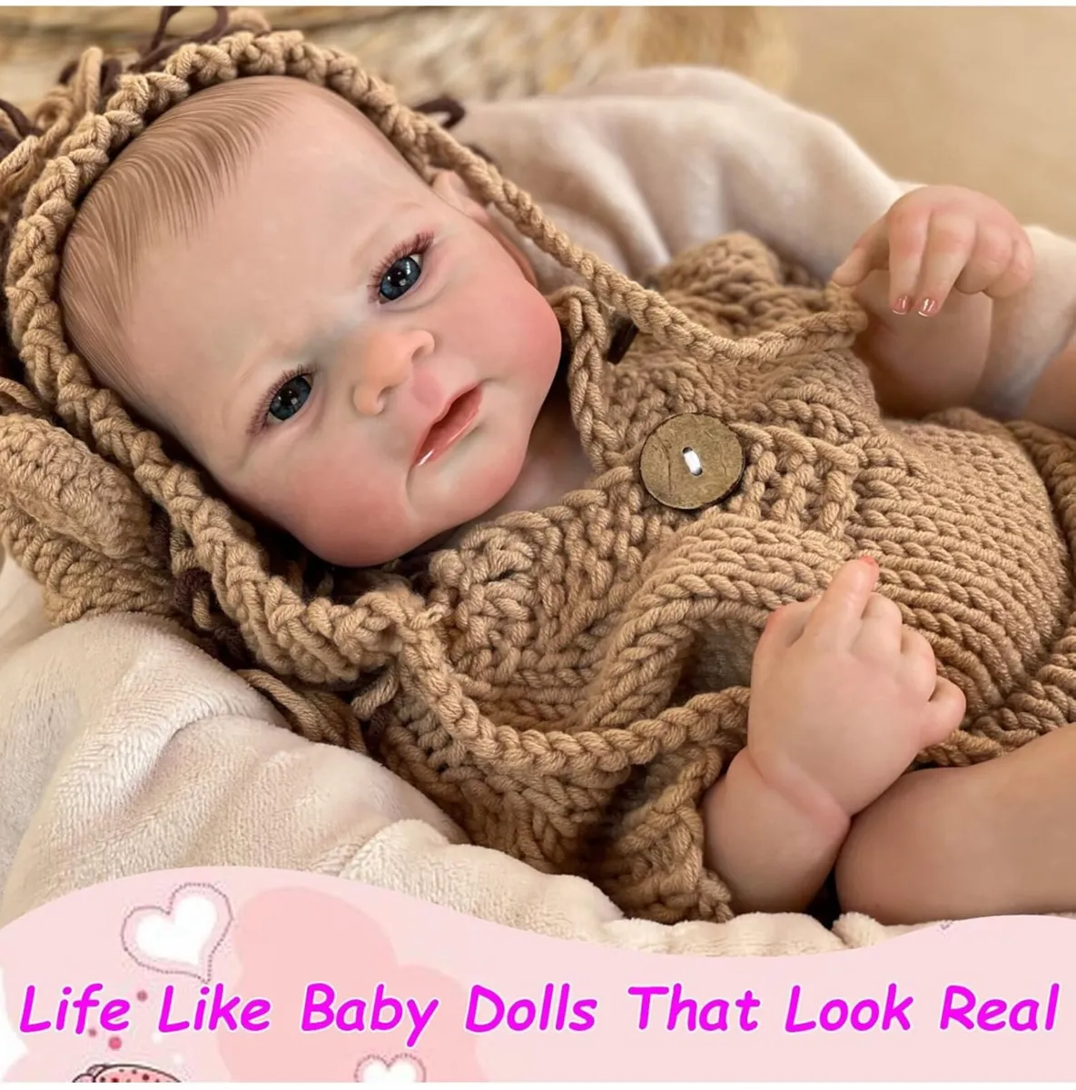 Reborn Baby Dolls Girl 18Inch Soft Feeling Realist - Image 3