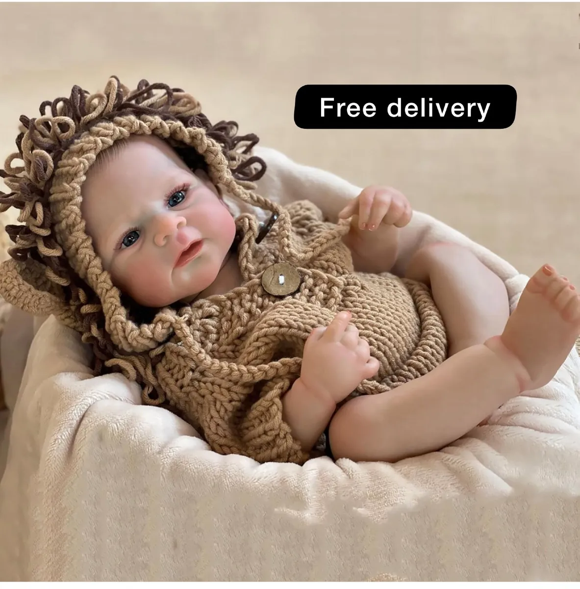 Reborn Baby Dolls Girl 18Inch Soft Feeling Realist - Image 1