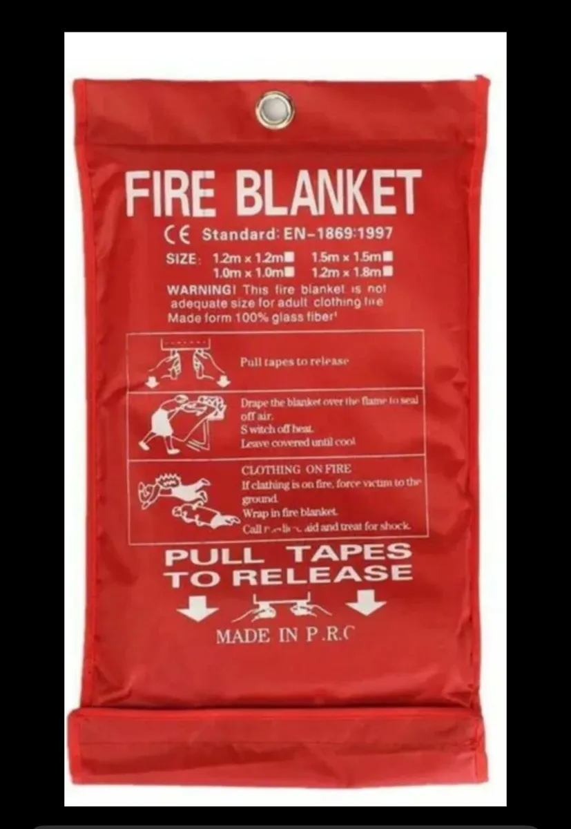 Fire Blanket 1m x1m Quick Release for Home/Office - Image 3