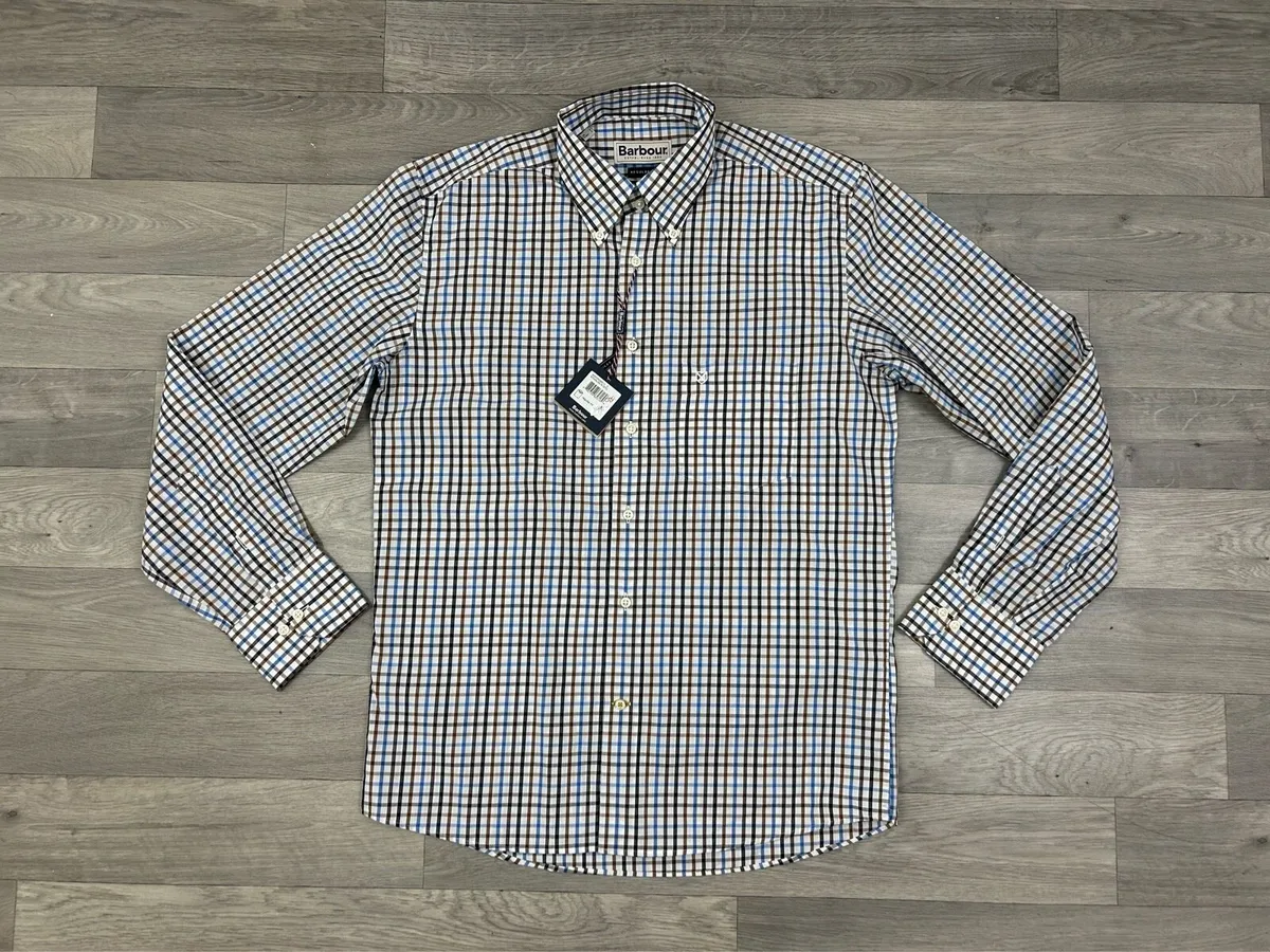 NEW Barbour Button Down Check Shirt Mens S/M - Image 1
