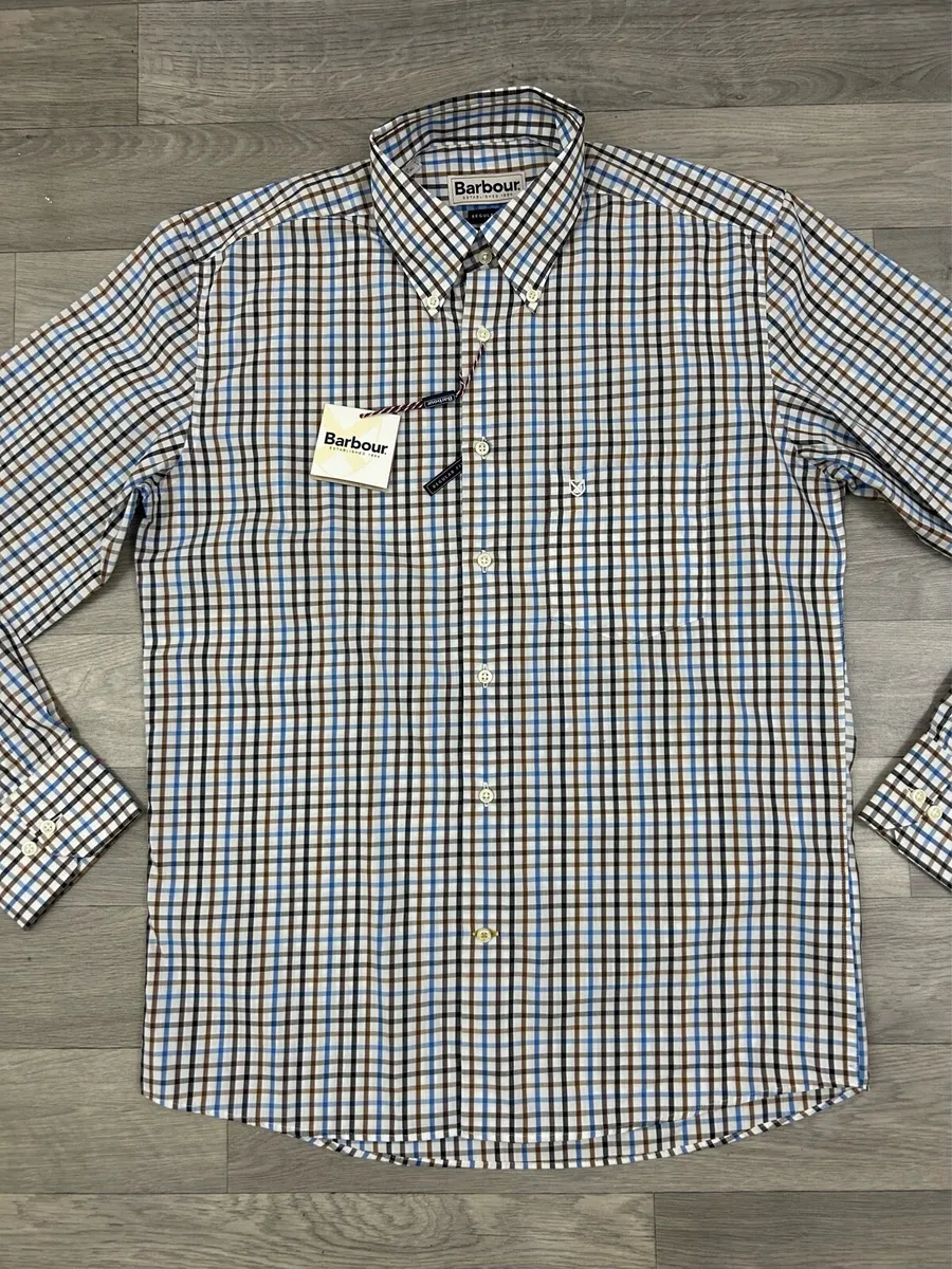 NEW Barbour Button Down Check Shirt Mens S/M - Image 2