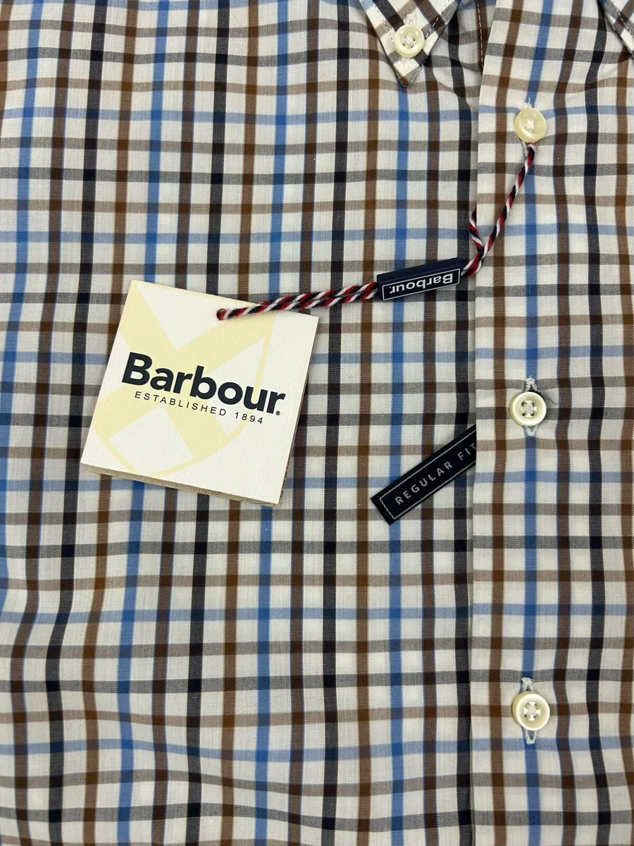 NEW Barbour Button Down Check Shirt Mens S/M - Image 4