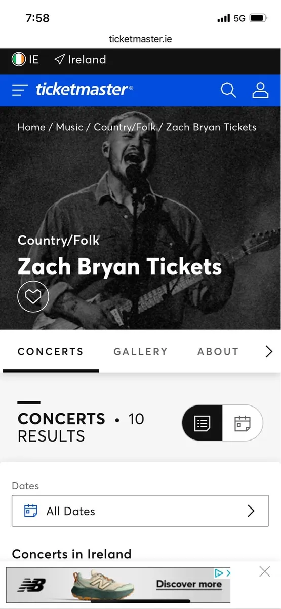 4 Zach Bryan tickets Saturday 21st