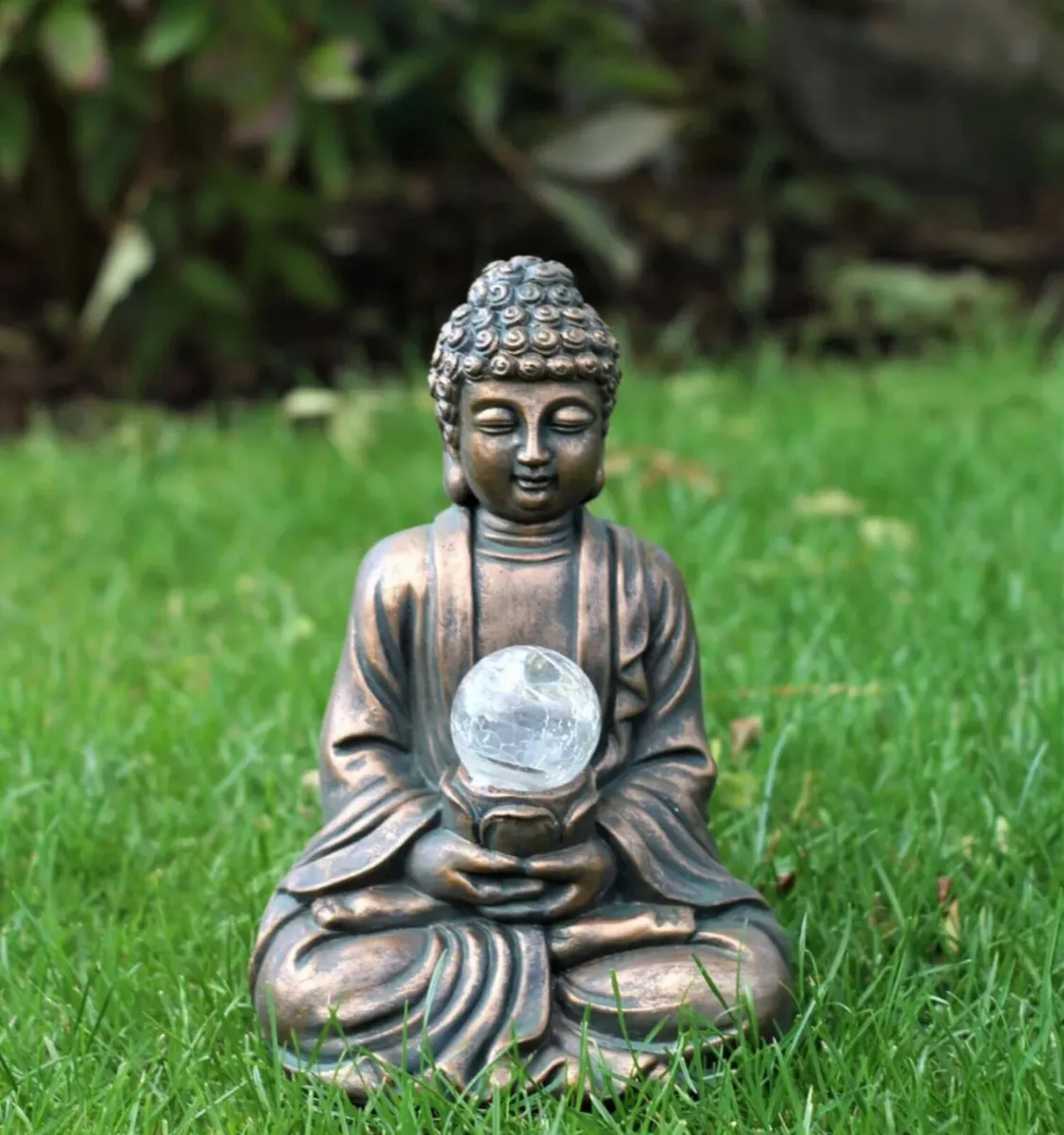 Garden Ornament Solar Buddha ZEN Colour Changing - Image 2